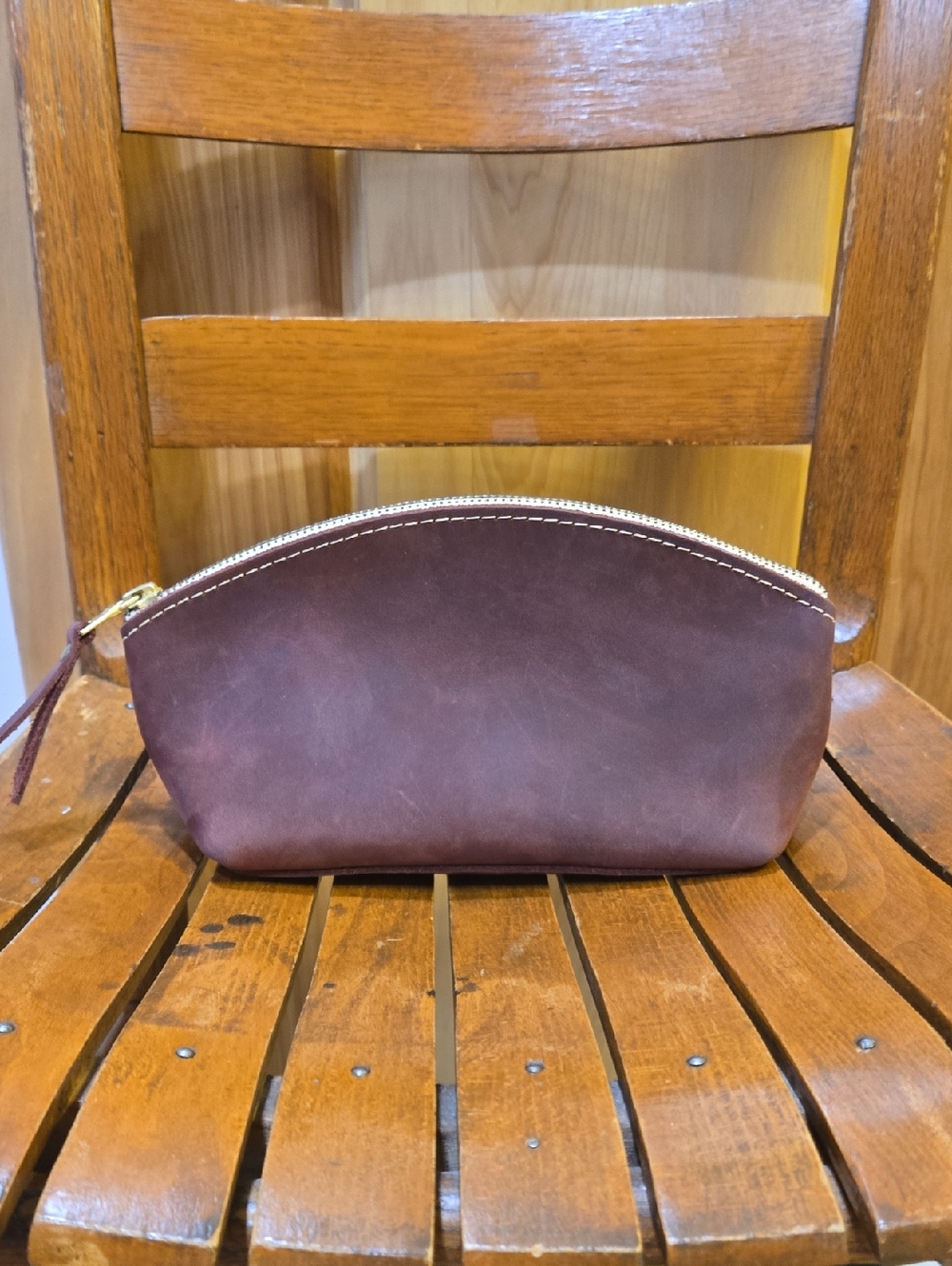 Portland Leather Merlot Small Eclipse In Suade Leather